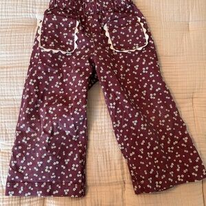 Zara Floral Kids Wide Leg Pants
